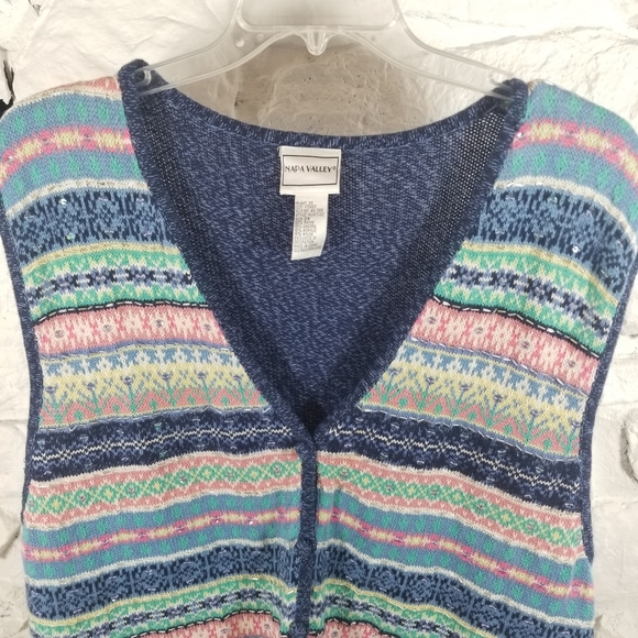 Napa Valley Womens Plus Size 3X Beaded Cardigan Sw - Picture 2 of 7